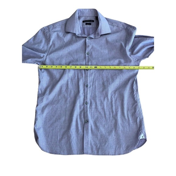 John Varvatos Slim Fit Button Down Lilac Size 16.5 34/35 Men’s Long Sleeve - Picture 8 of 10